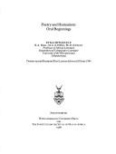 Front cover of Poetry & Humanism by Es'kia Mphahlele