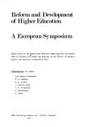 Front cover of Reform and development of higher education by Educational Research Symposium Granada 1977.