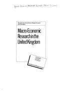 Front cover of Macro-economic research in the United Kingdom by Social Science Research Council (Great Britain)