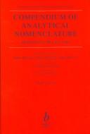 Front cover of Compendium of analytical nomenclature by János Inczédy
