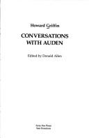 Cover of Conversations with Auden by Howard Griffin