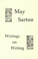Cover of Writings on writing by May Sarton