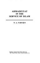 Front cover of Ahmadiyyat in the service of Islam by Naseer Ahmed Faruqui