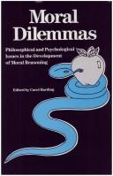 Cover of Moral Dilemmas by Carol Harding