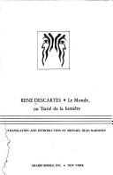 Front cover of Le monde, ou, Traité de la lumière by René Descartes