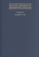 Cover of Private libraries in Renaissance England by Robert J. Fehrenbach