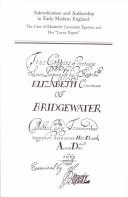 Front cover of Subordination and authorship in early modern England by Elizabeth Cavendish Egerton