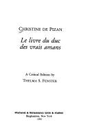Front cover of Le livre du duc des vrais amans by Christine de Pisan