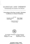 Front cover of Clinician and chemist by Arnold O. Beckman Conference in Clinical Chemistry Annapolis 1977.
