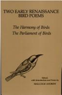 Front cover of Two early Renaissance bird poems by Malcolm Andrew