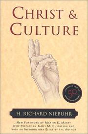 Cover of Christ and culture by H. Richard Niebuhr