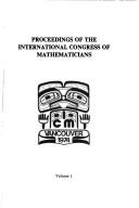 Front cover of Proceedings of the ICM 1974 by Ralph D James