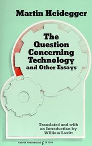 Front cover of The question concerning technology, and other essays by Martin Heidegger