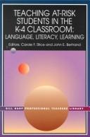 Front cover of Teaching at-risk students in the K-4 classroom by Carole F. Stice