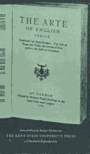 Cover of The arte of English poesie by Puttenham, Richard