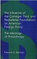 Front cover of The ideology of philanthropy by Edward H. Berman