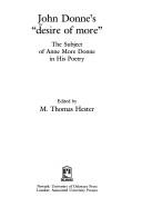 Front cover of John Donne's "Desire of More" by M. Thomas Hester