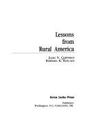 Cover of Lessons from rural America by John M. Cornman