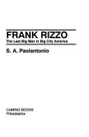 Cover of Frank Rizzo by S. A. Paolantonio