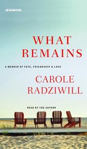Cover of What Remains by Carole Radziwill