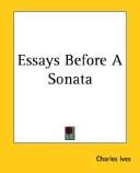 Cover of Essays Before a Sonata by Charles Ives