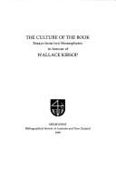 Front cover of The Culture of the Book by Bibliographical Society of Australia & N