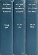 Cover of Select essays in Anglo-American legal history by Association of American Law Schools