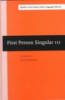 Cover of First Person Singular III by E. F. K. Koerner