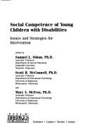 Cover of Social competence of young children with disabilities by Samuel L. Odom