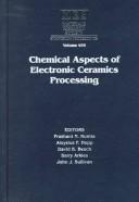 Front cover of Chemical aspects of electronic ceramic processing by Prashant N. Kumta