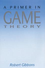Front cover of A primer in game theory by Robert Gibbons