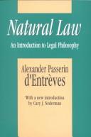 Front cover of Natural law by Alessandro Passerin d'Entrèves