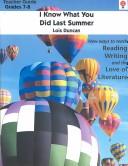 Front cover of I Know What You Did Last Summer by Unknown