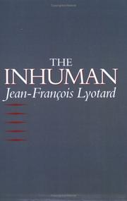 Cover of The Inhuman by Jean-François Lyotard