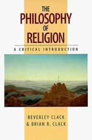 Front cover of The philosophy of religion by Beverley Clack
