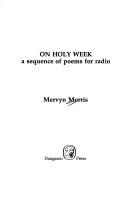 Cover of On Holy Week by Mervyn Morris