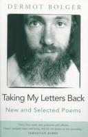 Cover of Taking my letters back by Dermot Bolger