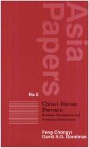 Front cover of China's Hainan Province by Chʻung-i Feng