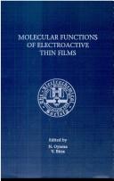 Front cover of Proceedings of the Symposium on Molecular Functions of Electroactive Thin Films by Symposium on Molecular Functions of Electroactive Thin Films (1998 Boston, Mass.)