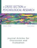 Front cover of A Cross Section of Psychological Research by Andrea K. Milinki