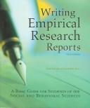 Front cover of Writing empirical research reports by Fred Pyrczak