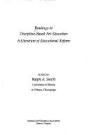 Cover of Readings in discipline-based art education by Ralph A. Smith