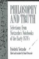 Cover of Philosophy and truth by Friedrich Nietzsche