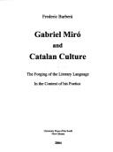 Front cover of Gabriel Miró and Catalan culture by Frederic Barberà