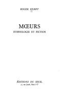 Cover of Mœurs by Roger Kempf