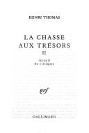 Cover of La chasse aux trésors by Henri Thomas
