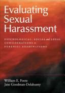 Cover of Evaluating sexual harassment by William E. Foote