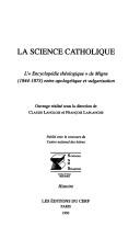 Cover of Science catholique (la) by Claude ; Laplan Langlois