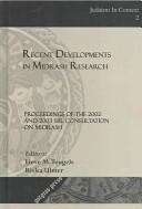 Front cover of Recent developments in midrash research by Society of Biblical Literature.
