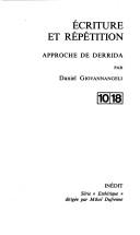 Front cover of Ecriture et répétition by Daniel Giovannangeli